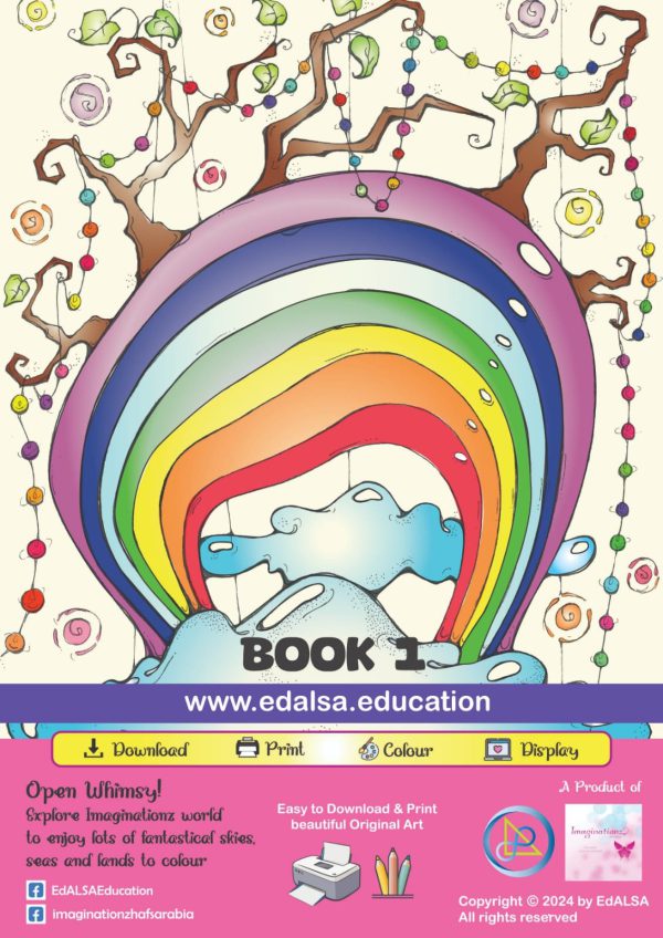 Imaginationz Book of Whimsy Sky, Sea & Land Colouring - Image 6